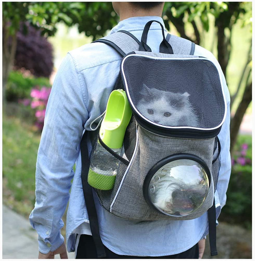 Portable Dog Water Bottle with Food Compartment - Leak Proof, 2-in-1 Travel Dispenser for Dogs on the Go