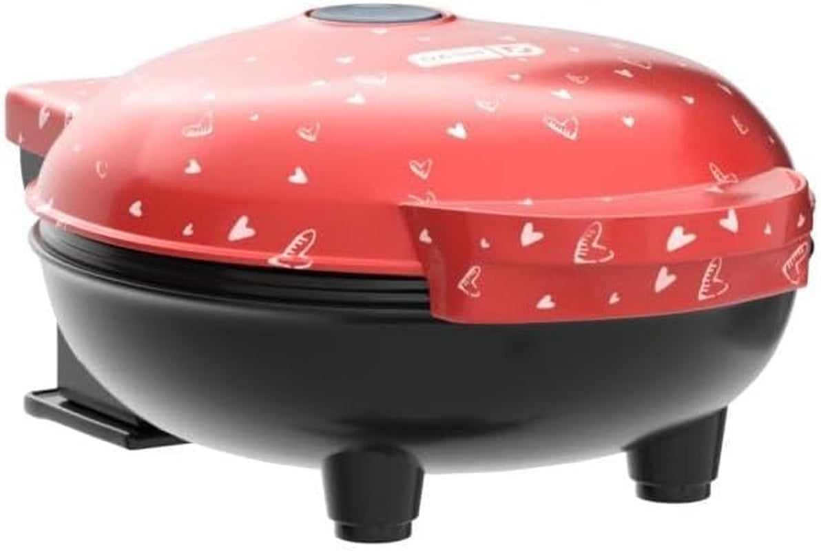 Mini Hash-Brown & Waffle Maker - Quick & Easy, Nonstick, 4 Inch Red Heart