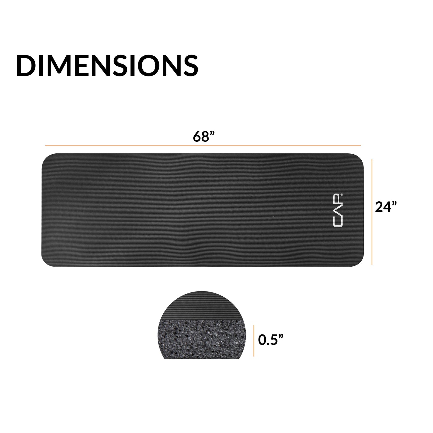 High Density Exercise Mat with a Carry Strap