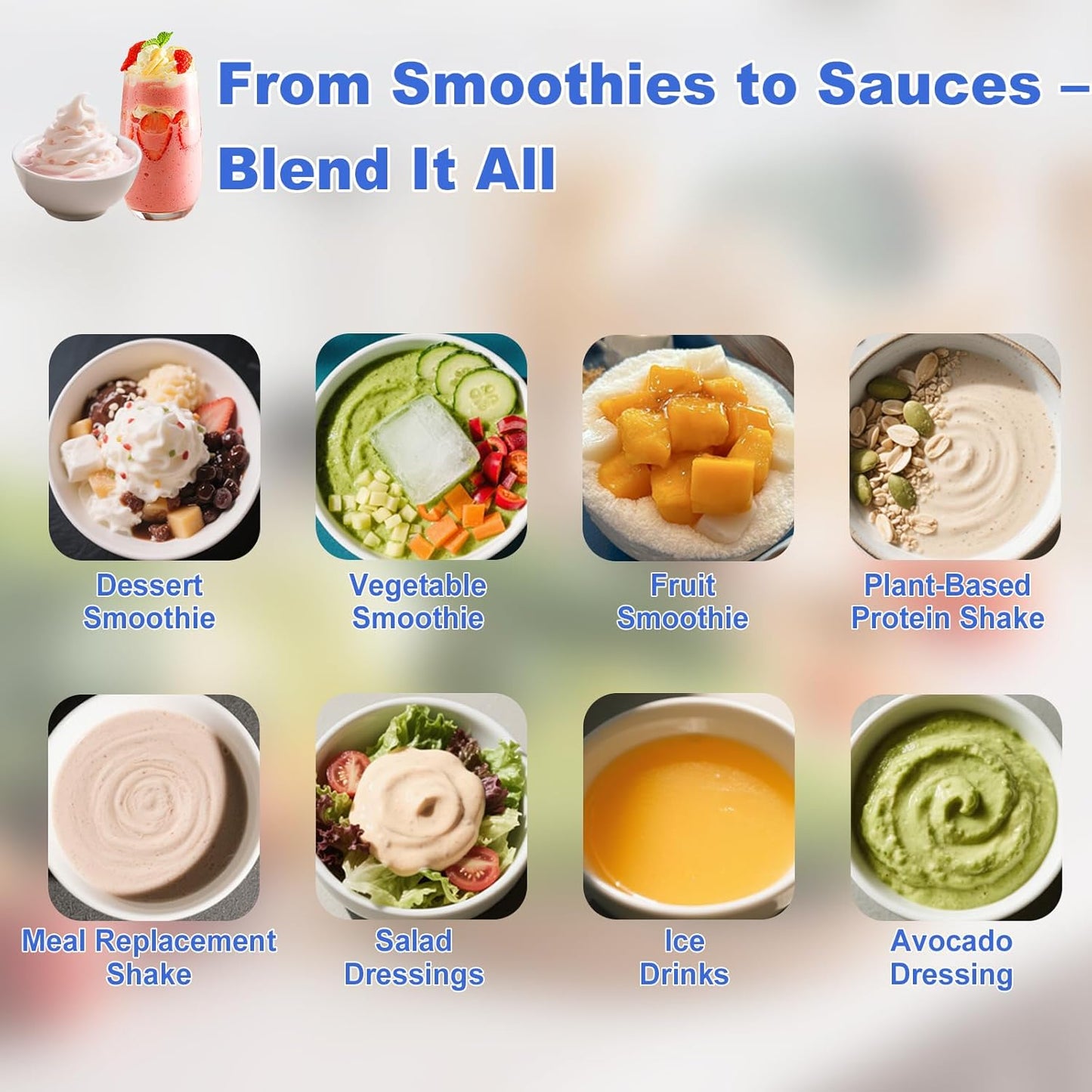 Portable Blender with 20oz Cup and Lid โ USB Rechargeable, Perfect for Smoothies On-the-Go