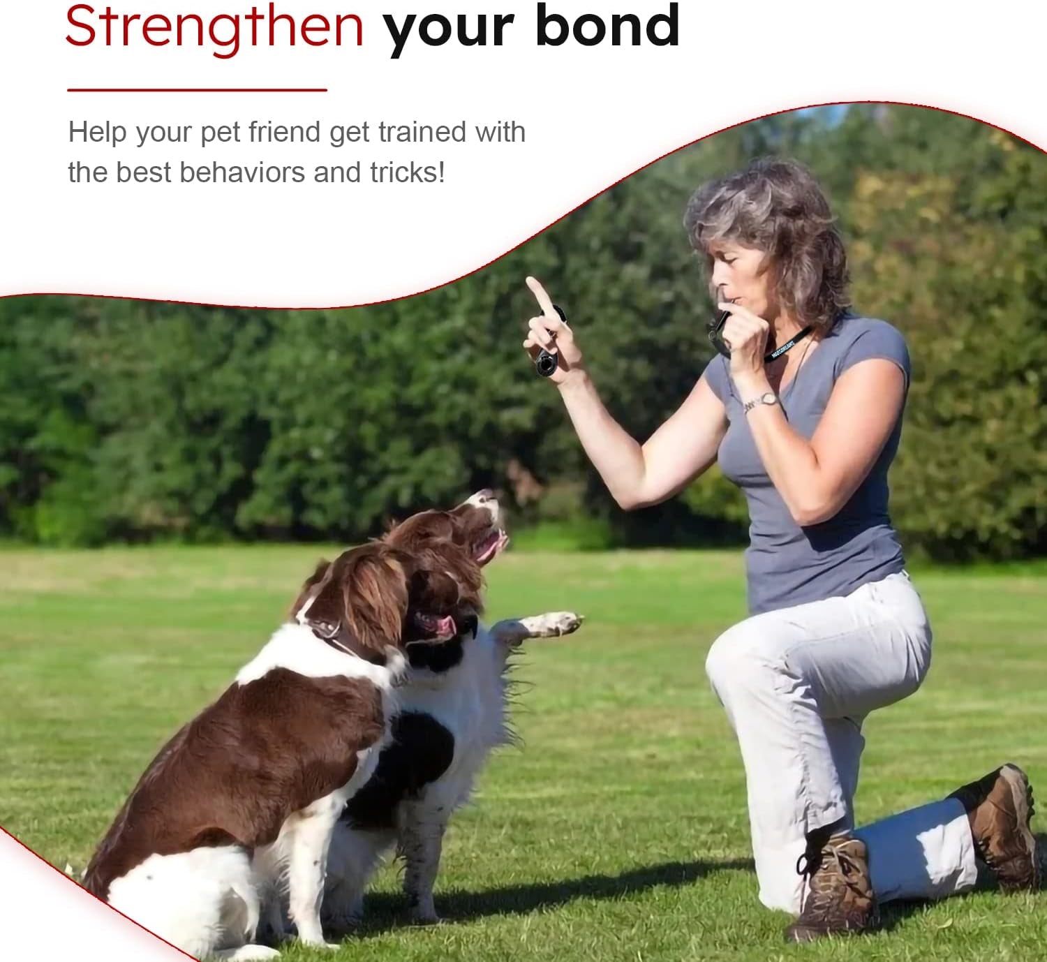 Pet Training Clicker & Whistle Set With Lanyard (3-Pack) - Adjustable Frequency Long-Range Behavior & Bark Control, Training Accessories for Dogs & Puppies 