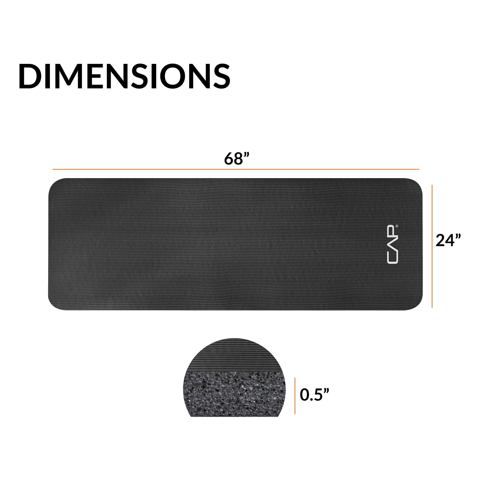 High Density Exercise Mat with a Carry Strap