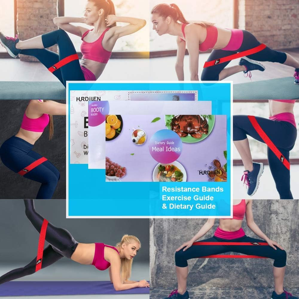 Premium Resistance Bands Set (3 Levels) for Women & Men - Elastic Exercise & Stretch Training Bands with Carry Bag (Tone, Sculpt & Build Strength)