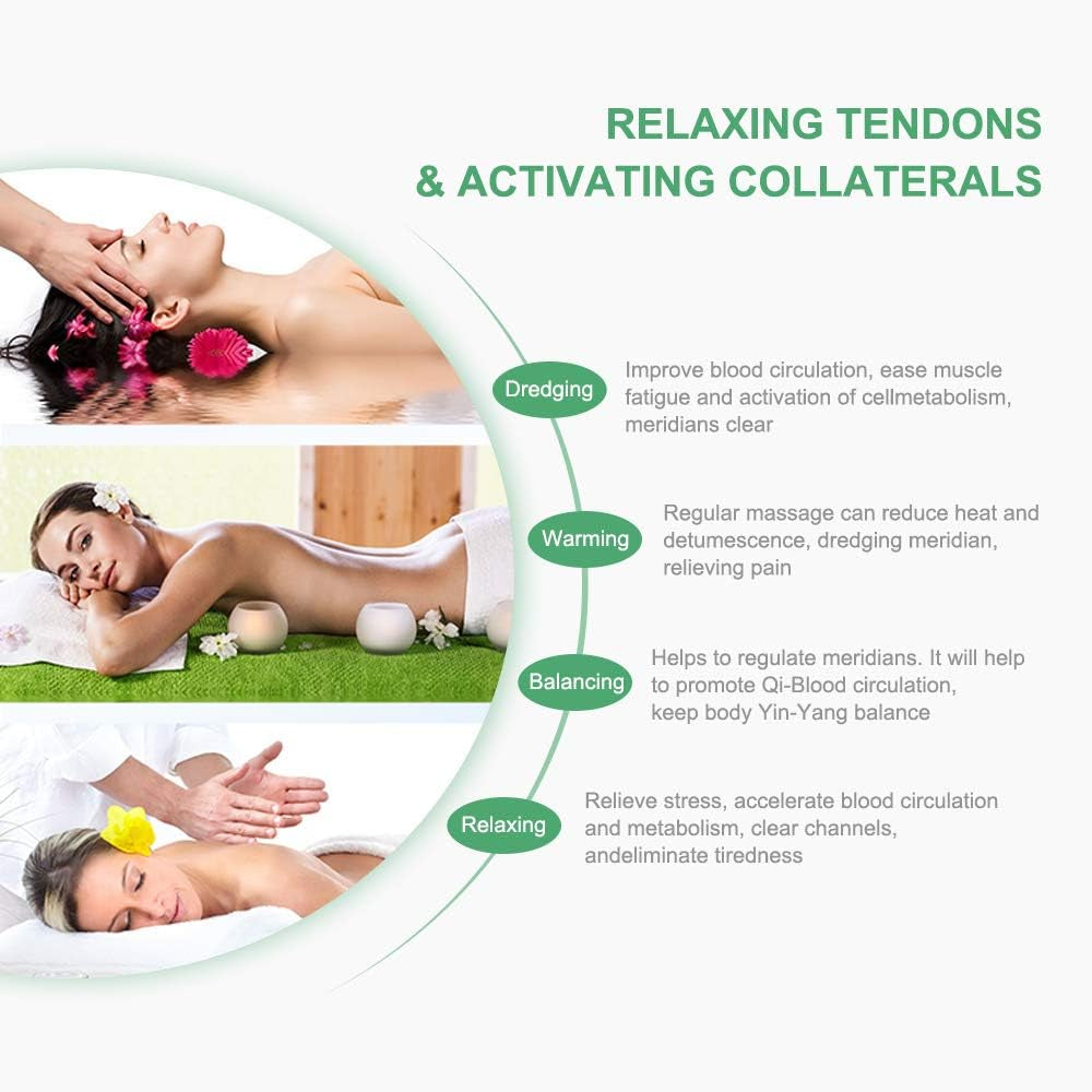 4-Piece Natural Gua Sha Stone Set for Face & Body Sculpting, Lymphatic Drainage, Muscle Release & Skin Glow