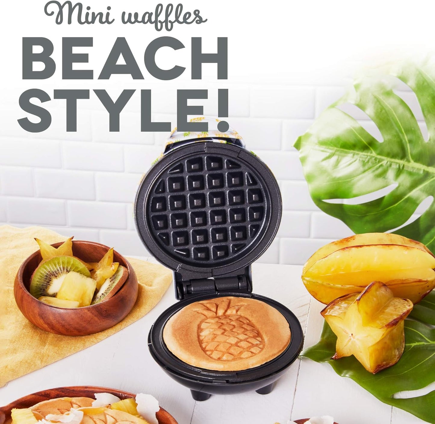 Mini Hash-Brown & Waffle Maker - Quick & Easy, Nonstick, 4 Inch Red Heart
